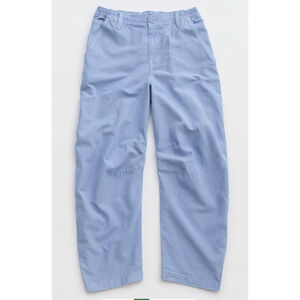 Aerie Barrel Leg Pant Womens Size M Light Blue Cotton Comfort Relaxed Fit NWT